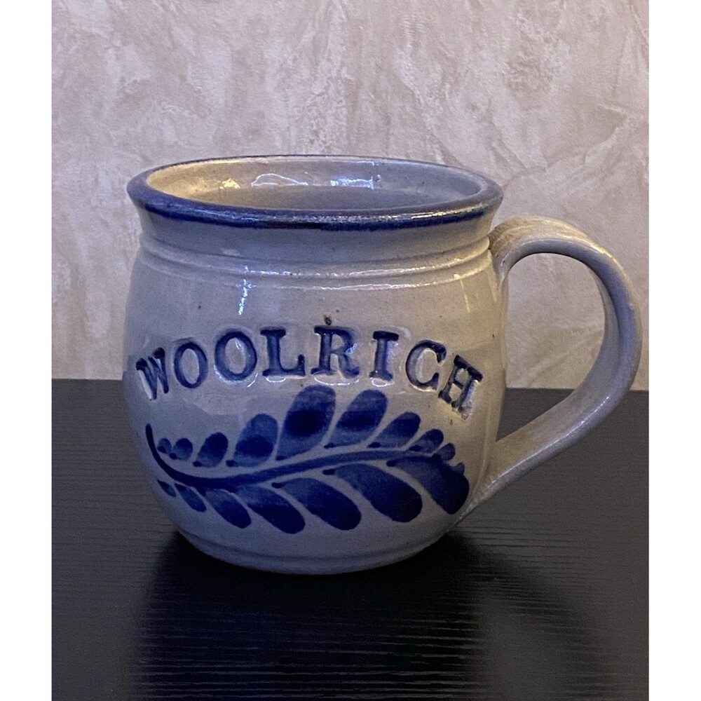Woolrich Stoneware Pottery Coffee mug salt glazed